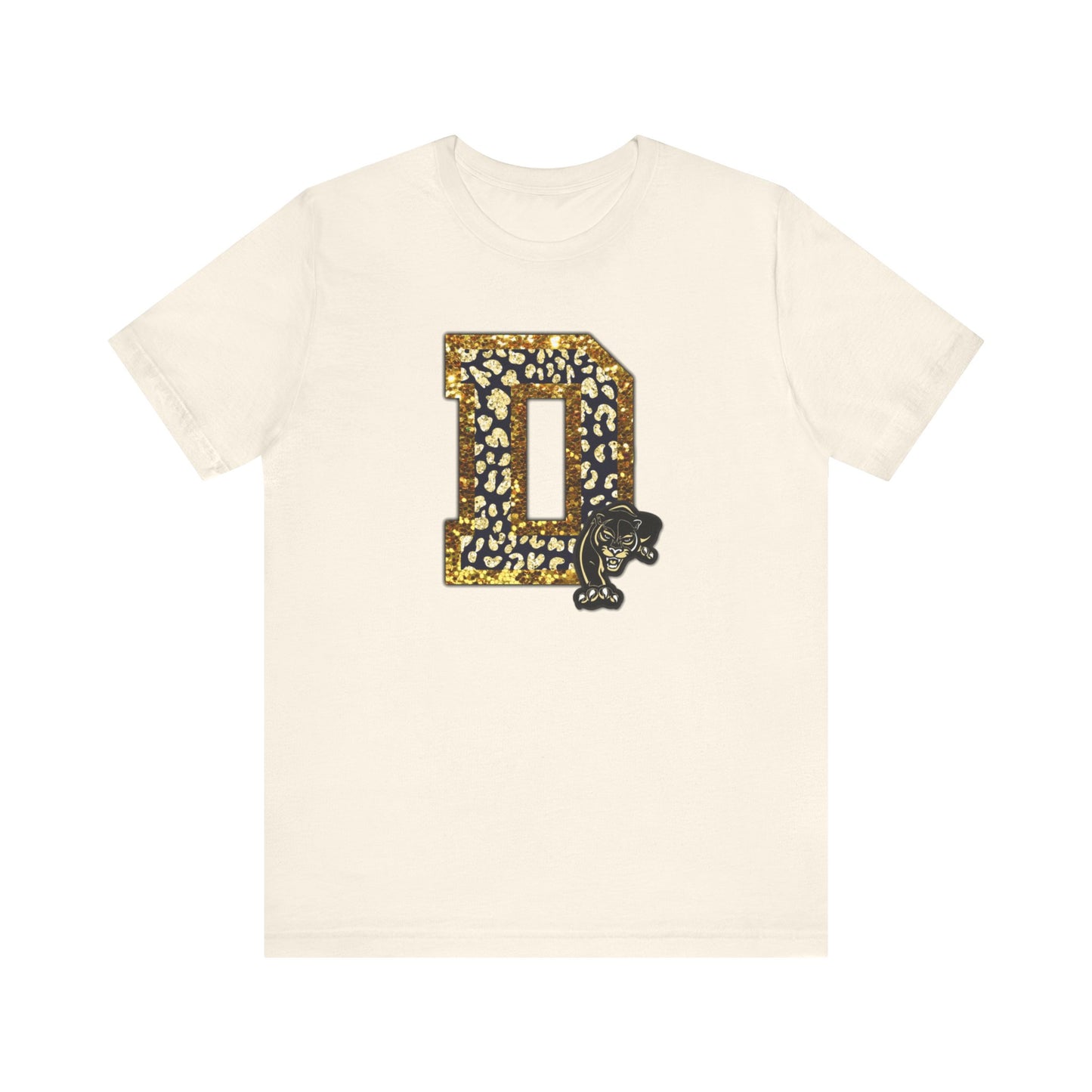 Unisex Jersey Short Sleeve Tee - Danbury Panther Glitter Spirit Shirt