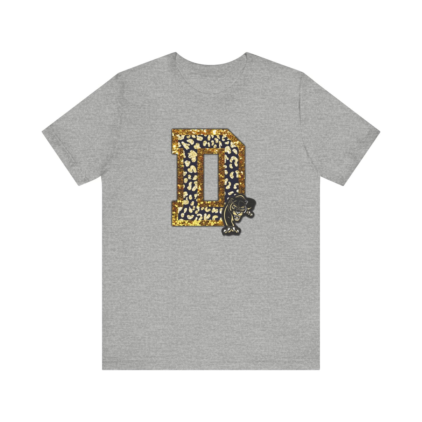 Unisex Jersey Short Sleeve Tee - Danbury Panther Glitter Spirit Shirt