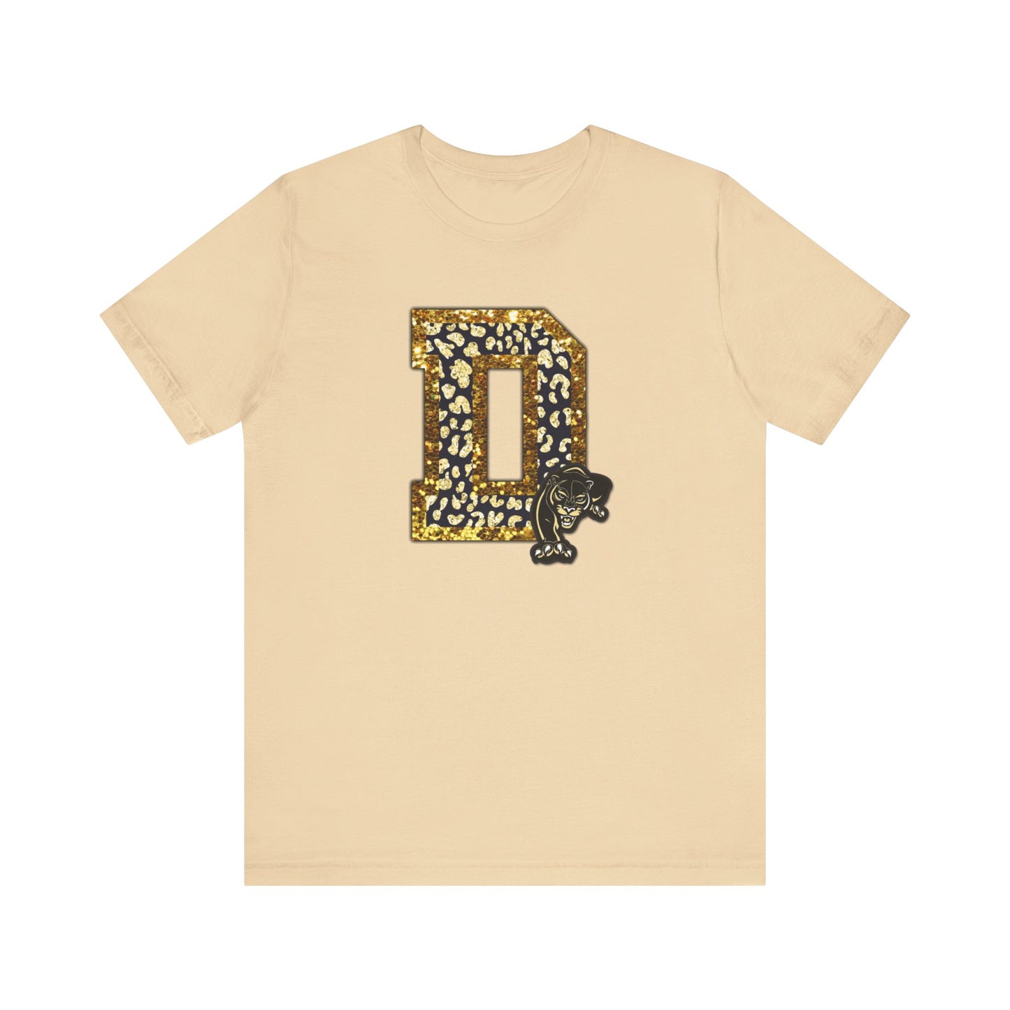 Unisex Jersey Short Sleeve Tee - Danbury Panther Glitter Spirit Shirt