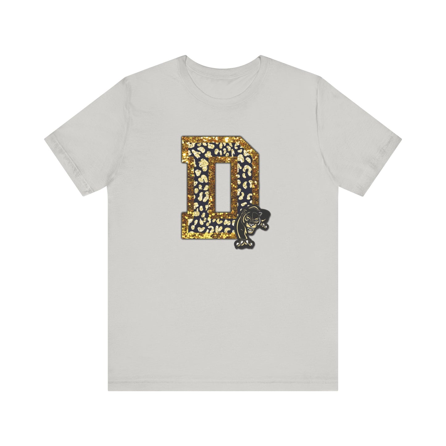 Unisex Jersey Short Sleeve Tee - Danbury Panther Glitter Spirit Shirt