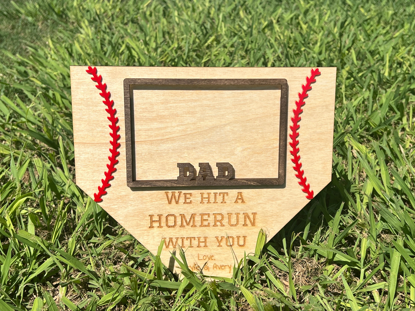 Home Run Plate Picture Frame for Dad