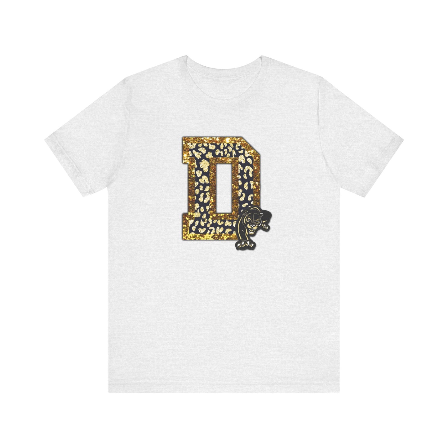 Unisex Jersey Short Sleeve Tee - Danbury Panther Glitter Spirit Shirt