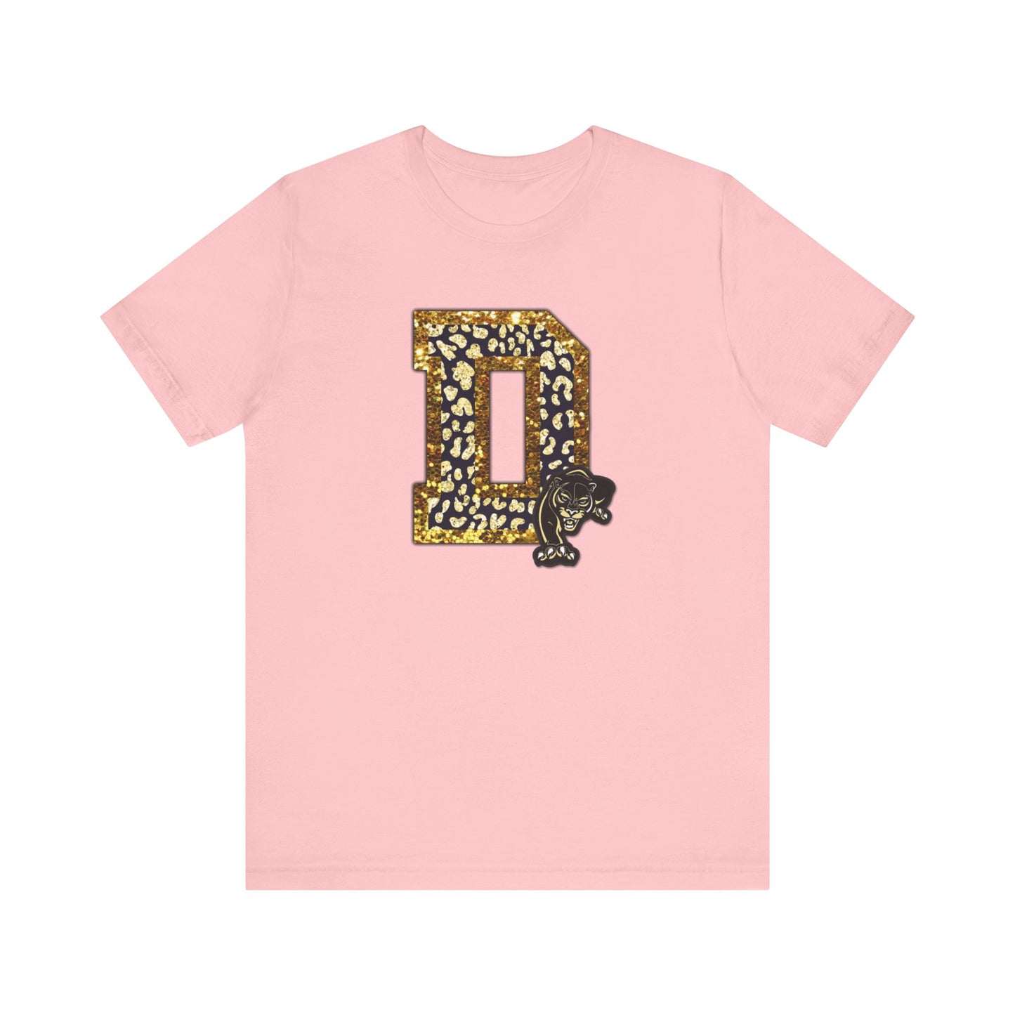 Unisex Jersey Short Sleeve Tee - Danbury Panther Glitter Spirit Shirt