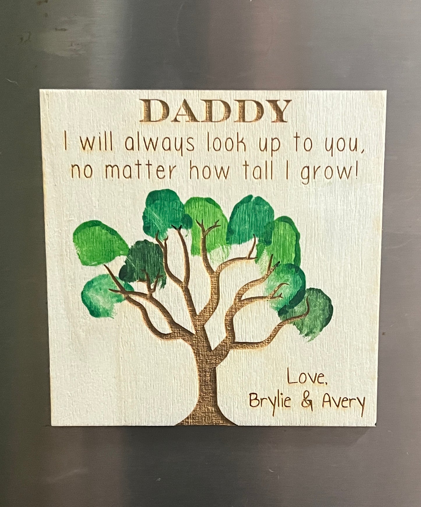 Magnet for Dad - Tree Thumb Print