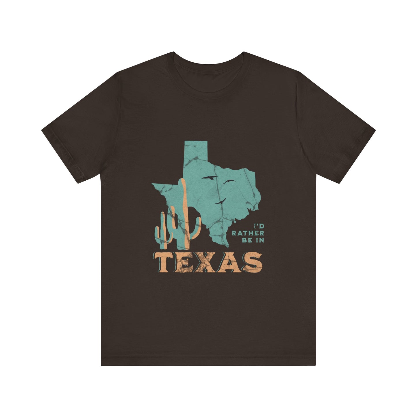 Unisex Jersey Short Sleeve Tee I’d rather be in Texas