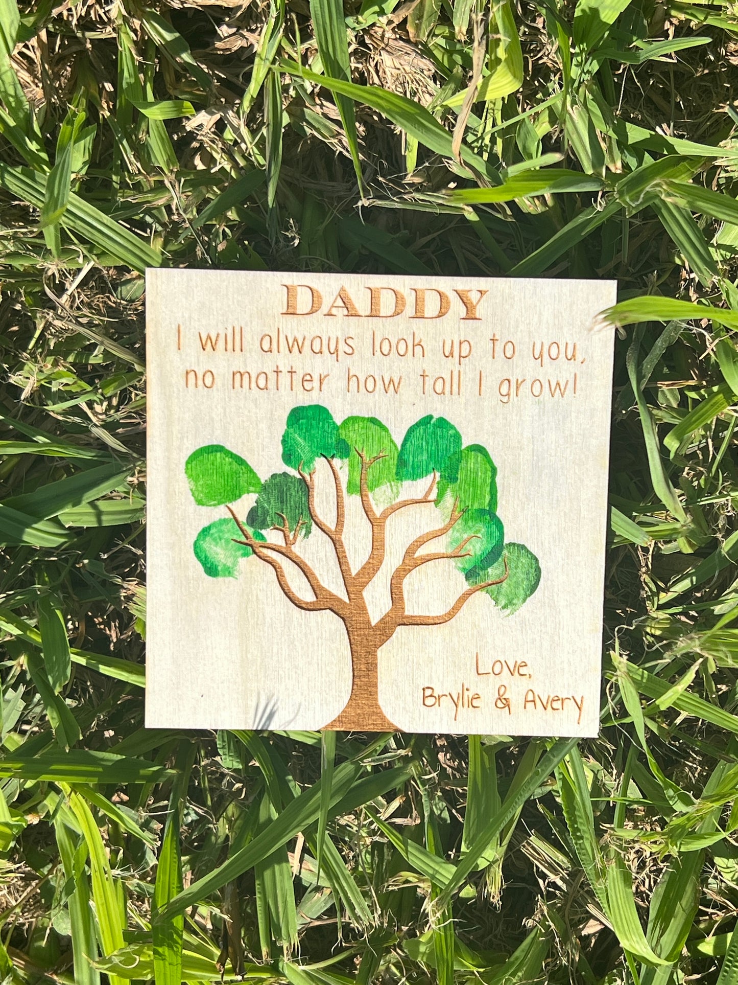 Magnet for Dad - Tree Thumb Print